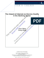 Master'S Thesis: The Impact of Internet On Service Quality in The Banking Sector