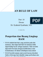 Ham Dan Rule of Law: Pert. 10 Dosen: Dr. Syahrial Syarbaini, MA