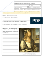 Semana 01 A 05 Cap 04 - Renascimento e Humanismo - REVISÃO - 7º Ano