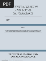 Decentralization and Local Governance