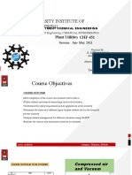 University Institute of Engineering: Plant Utilities CHF-451