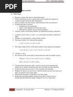 Chapter 1 - Data Representation 1.1 - Data Types