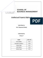 Intellectual Property Rights-A: Submitted To: Prof. Dayanand Shetty