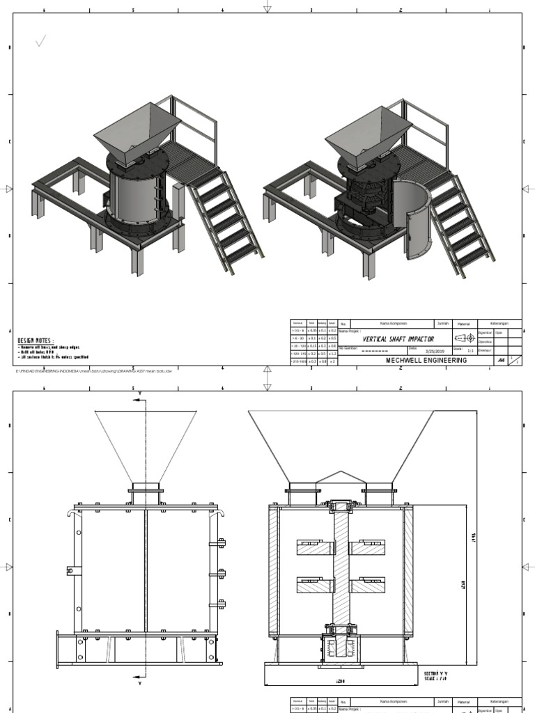 Vertical Shaft Impactor - : Design Notes | PDF | Industries ...