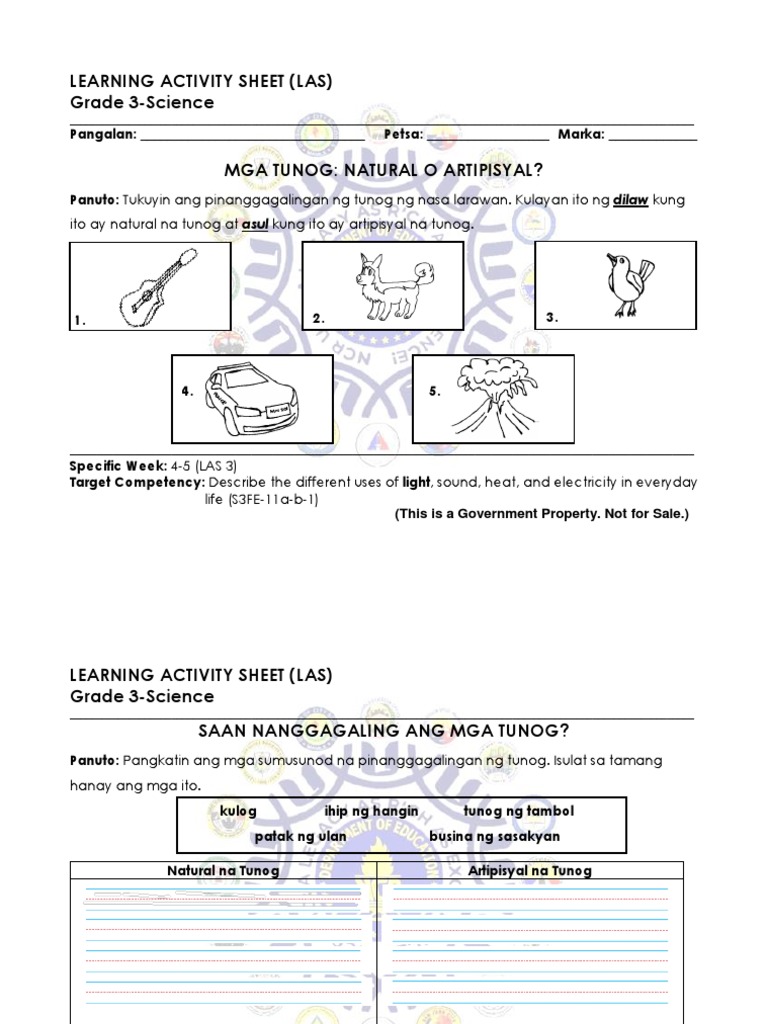 Science 3 - Q3 - Las 3 RTP | PDF