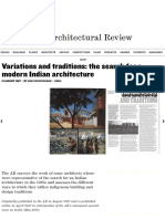 Variations and Traditions - The Search For A Modern Indian Architecture - Architectural Review