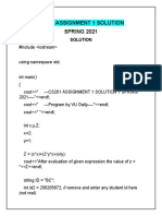 CS201 Assignment 1 Solution