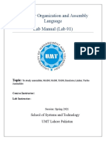 Computer Organization and Assembly Language Lab Manual (Lab 01)