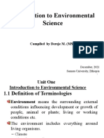Introduction To Environmental Science: Compiled by Dereje M. (MSC)