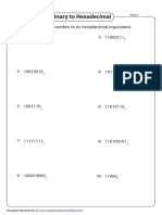 Convert Each Binary Number To Its Hexadecimal Equivalent