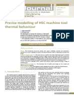 Precise Modelling of HSC Machine Tool Thermal Behaviour: of Achievements in Materials and Manufacturing Engineering