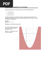 9.3 Quadratic Inequalities in Two Variables: Math 2200