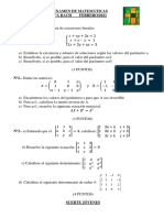 2021 Examen Global Álgebra 2º Bach