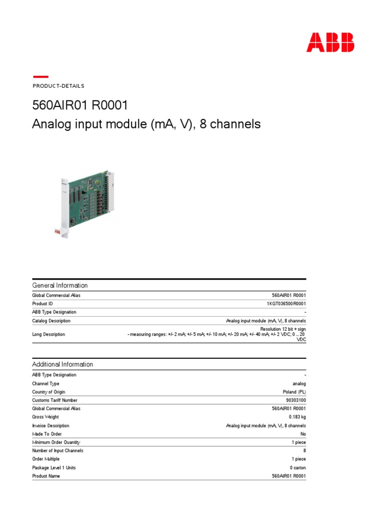 8-Channel Analog Input Module | PDF | Computing | Business