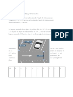 Dimensions Place de Parking Voiture en Épi