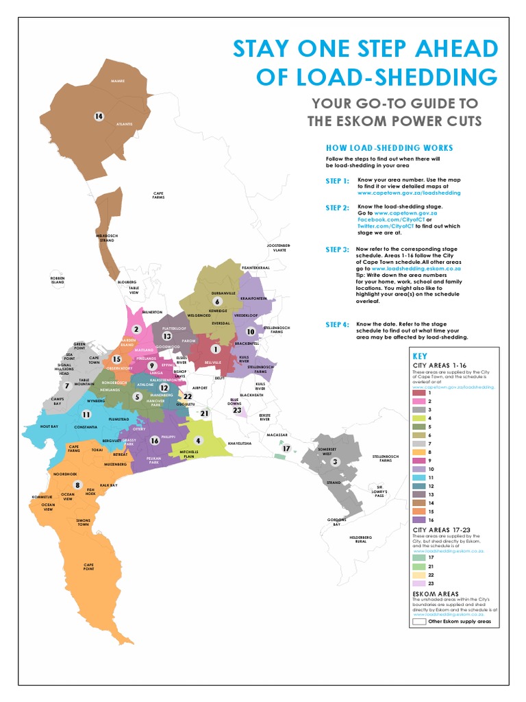 Load Shedding All Areas Schedule and Map PDF Cape Town Violence