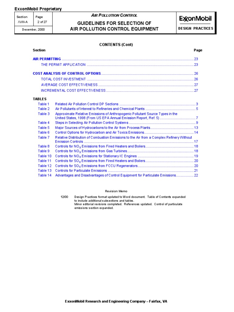 Air Pollution Control Equipment Guidelines | PDF | N Ox | Air Pollution