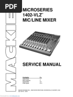 Mackie 1402-VLZ PRO Service Manual