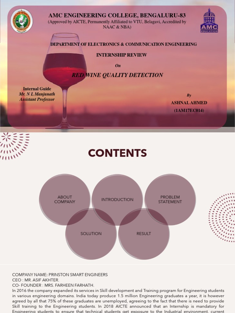 Red Wine Quality Detection PDF Machine Learning Artificial