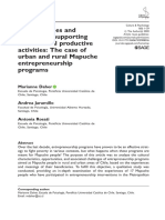 Opportunities and Tensions in Supporting Intercultural Productive Activities - The Case of Urban and Rural Mapuche Entrepreneurship Programs