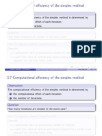 3.7 Computational Efficiency of The Simplex Method: Observation