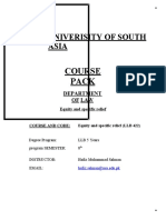 Course Pack: Univerisity of South Asia