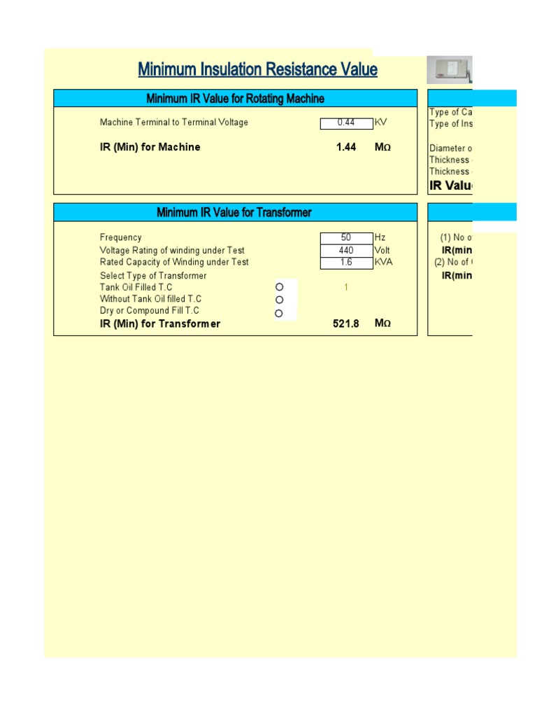 Insulation Resistance Value Measurement (1.1.17) PDF