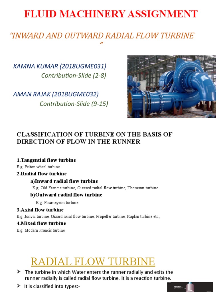 Inward and Outward Radial Flow Turbines | PDF | Turbine | Energy Conversion