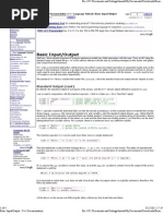 Basic Input Output - C++ Documentation