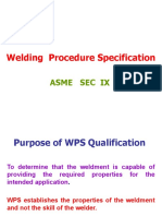 Welding Procedure Specification: Asme Sec Ix