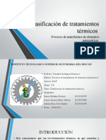 Clasificación de Tratamientos Térmicos