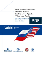 The U.S.-Russia Relations After The Reset : Building A New Agenda. A View From Russia