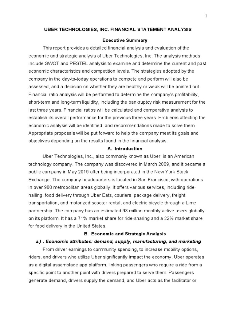 Uber Financial Performance Analysis | PDF | Market Liquidity | Dividend