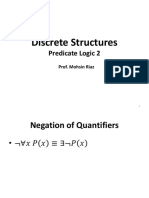 Discrete Structures: Predicate Logic 2