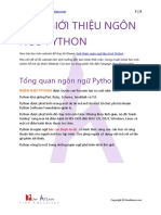 Bài 1 - Giới Thiệu Ngôn Ngữ Lập Trình Python