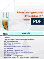 Réseaux de Signalisation Présentation SS7 Version 8f, 08/2001