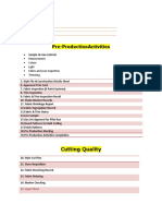 Pre-Production Quality Checklist