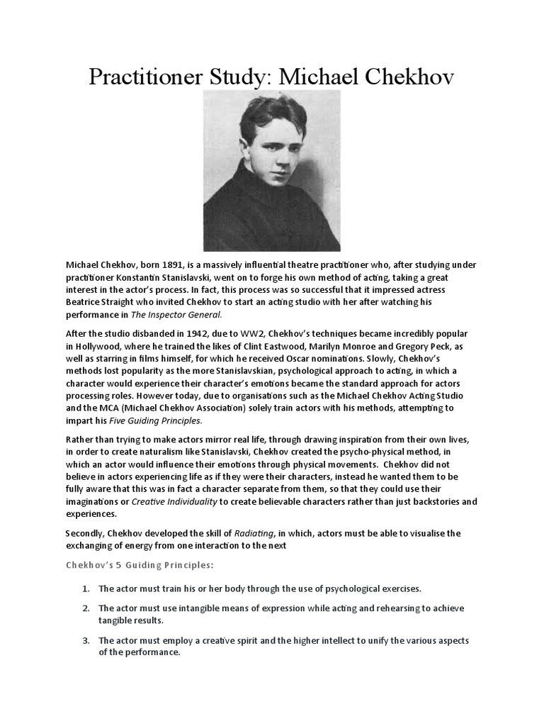 Michael Chekhov's Acting Techniques | PDF | Art | Self-Improvement, image size:768x1024