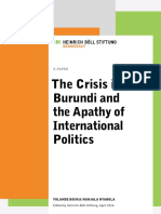 The Crisis in Burundi and The Apathy of International Politics