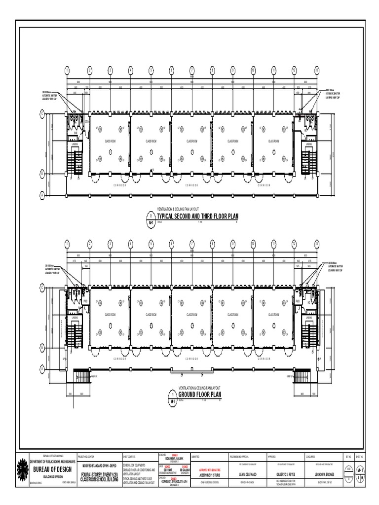 Typical Second and Third Floor Plan: Four (4) Storey, Twenty (20 ...