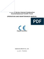 1t-3.5t R Series Internal Combustion Counterbalanced Forklift Truck Operation and Maintenance Manual