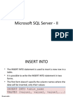 Microsoft SQL Server - II