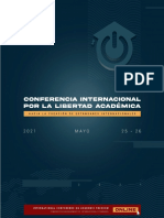 19.05 - AGENDA PRELIMINAR - CONFERENCIA INTERNACIONAL POR LA LIBERTAD ACADEMICA