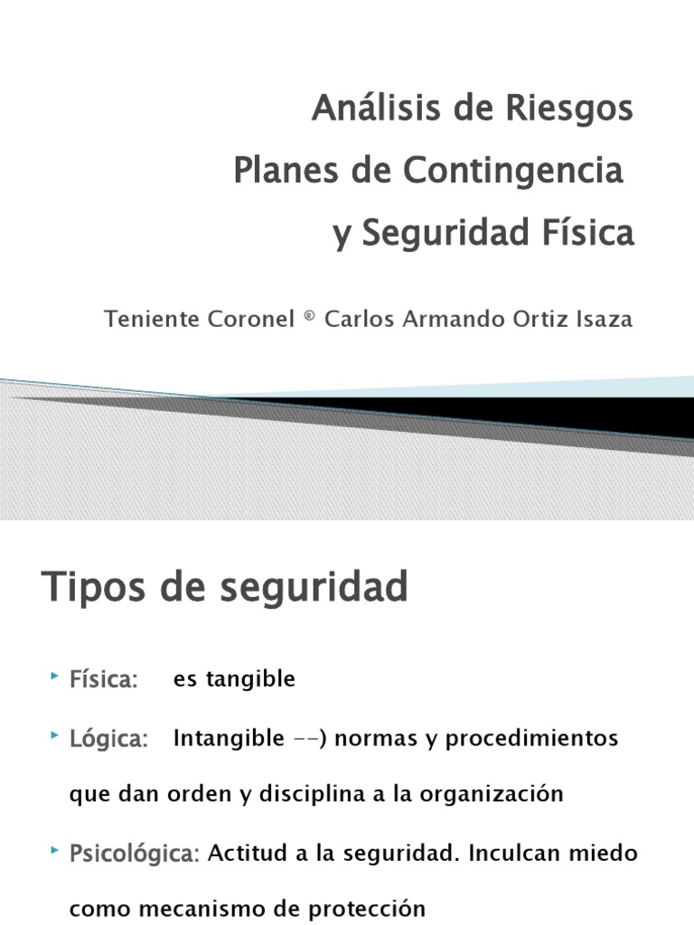 Análisis de Seguridad Física y Riesgos | PDF | Seguridad física | Riesgo