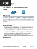 Sesión Práctica 04 - Observar La MAC de Un Dispositivo en Red