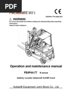 Operation and Maintenance Manual: Warning