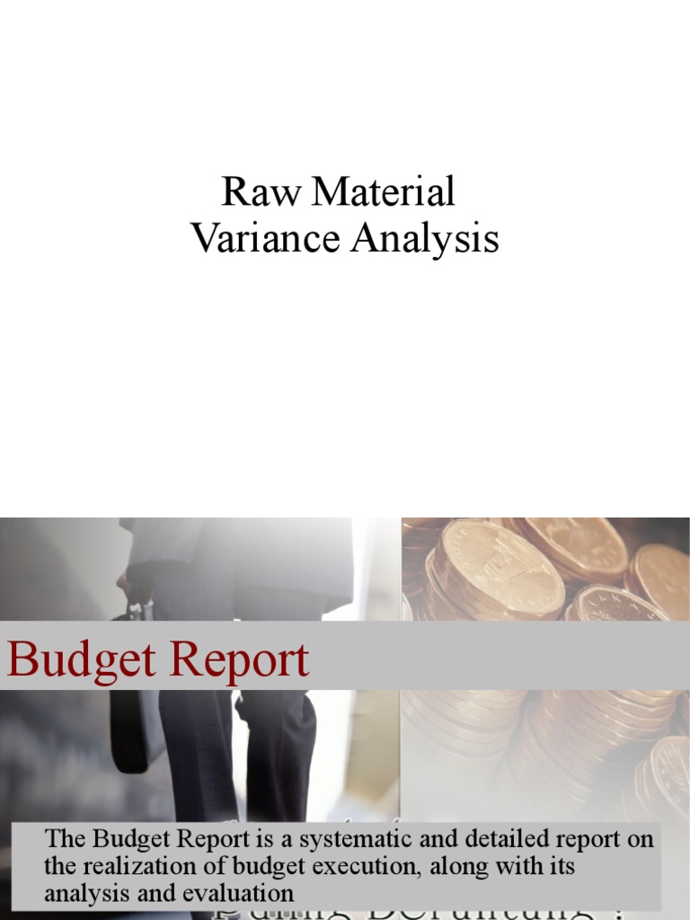 Variance Analysis Raw Material PDF Microeconomics Market