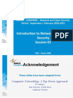 Introduction To Network and Cyber Security Session 01