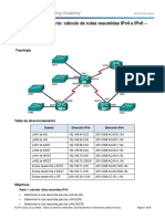 6.4.2.5 Lab Calculo de Resumen de Rutas Con Ipv4 e Ipv6