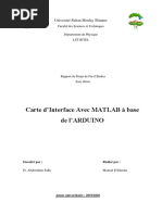 carte d'interface avec Matlab a base de l'arduino